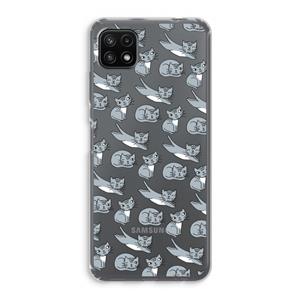 CaseCompany Poezen: Samsung Galaxy A22 5G Transparant Hoesje