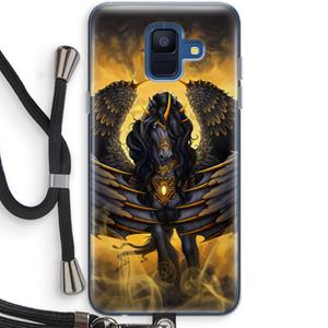 CaseCompany Pegasus: Samsung Galaxy A6 (2018) Transparant Hoesje met koord