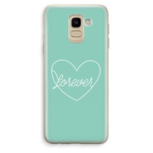 CaseCompany Forever heart pastel: Samsung Galaxy J6 (2018) Transparant Hoesje