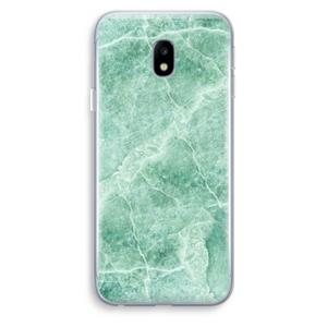 CaseCompany Groen marmer: Samsung Galaxy J3 (2017) Transparant Hoesje