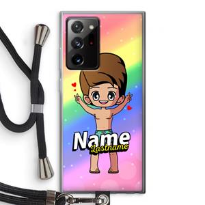 CaseCompany Chibi Maker man: Samsung Galaxy Note 20 Ultra / Note 20 Ultra 5G Transparant Hoesje met koord