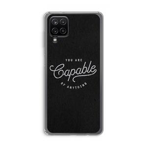 CaseCompany Capable: Samsung Galaxy A12 Transparant Hoesje