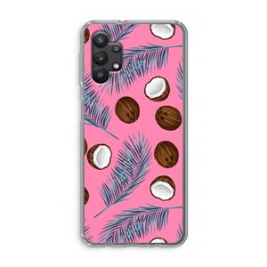 CaseCompany Kokosnoot roze: Samsung Galaxy A32 5G Transparant Hoesje