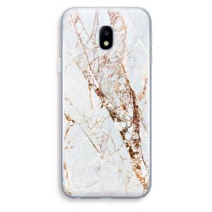 CaseCompany Goud marmer: Samsung Galaxy J3 (2017) Transparant Hoesje