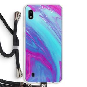 CaseCompany Zweverige regenboog: Samsung Galaxy A10 Transparant Hoesje met koord
