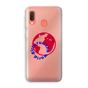 CaseCompany Run The World: Samsung Galaxy A20e Transparant Hoesje