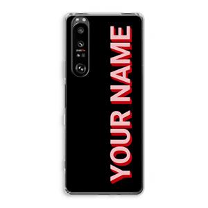 CaseCompany Namecase: Sony Xperia 1 III Transparant Hoesje