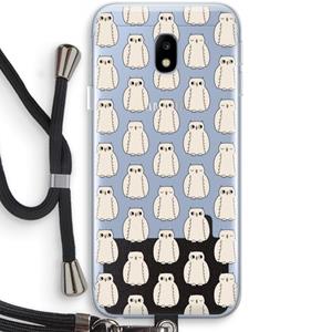 CaseCompany Uilen: Samsung Galaxy J3 (2017) Transparant Hoesje met koord