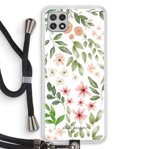 CaseCompany Botanical sweet flower heaven: Samsung Galaxy A22 4G Transparant Hoesje met koord