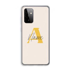 CaseCompany Amber Script: Samsung Galaxy A72 Transparant Hoesje