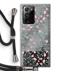 CaseCompany Sierlijke bloemen: Samsung Galaxy Note 20 Ultra / Note 20 Ultra 5G Transparant Hoesje met koord