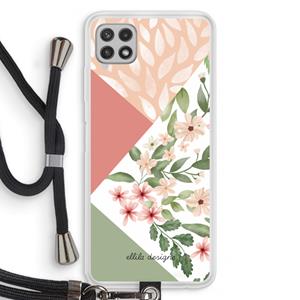 CaseCompany Sweet heaven geometrics: Samsung Galaxy A22 4G Transparant Hoesje met koord