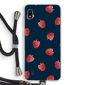 CaseCompany Framboosjes: Samsung Galaxy A10 Transparant Hoesje met koord