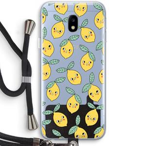 CaseCompany Citroenen: Samsung Galaxy J3 (2017) Transparant Hoesje met koord