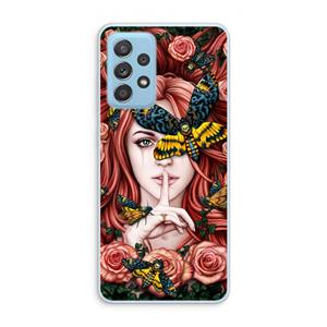 CaseCompany Lady Moth: Samsung Galaxy A73 Transparant Hoesje