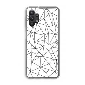 CaseCompany Geometrische lijnen zwart: Samsung Galaxy A32 5G Transparant Hoesje