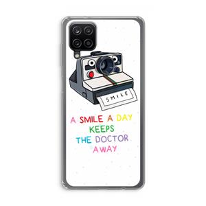 CaseCompany Smile: Samsung Galaxy A12 Transparant Hoesje