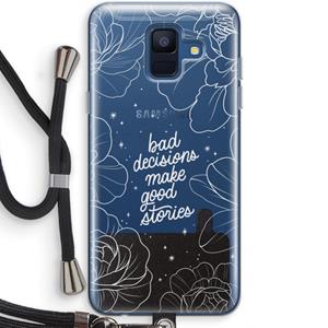 CaseCompany Good stories: Samsung Galaxy A6 (2018) Transparant Hoesje met koord
