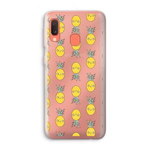 CaseCompany Ananas: Samsung Galaxy A20e Transparant Hoesje