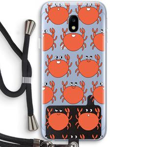 CaseCompany Krab: Samsung Galaxy J3 (2017) Transparant Hoesje met koord
