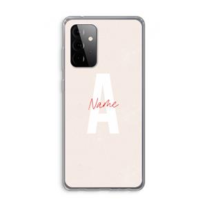 CaseCompany Strawberry Milkshake: Samsung Galaxy A72 Transparant Hoesje