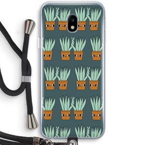 CaseCompany Sansevieria: Samsung Galaxy J3 (2017) Transparant Hoesje met koord