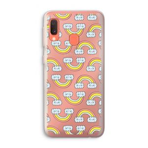 CaseCompany Regenboog: Samsung Galaxy A20e Transparant Hoesje