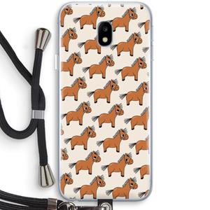 CaseCompany Pony: Samsung Galaxy J3 (2017) Transparant Hoesje met koord