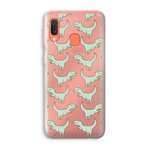 CaseCompany Dinos: Samsung Galaxy A20e Transparant Hoesje