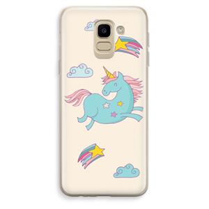 CaseCompany Vliegende eenhoorn: Samsung Galaxy J6 (2018) Transparant Hoesje