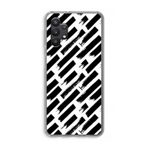 CaseCompany Zwarte vegen: Samsung Galaxy A32 5G Transparant Hoesje