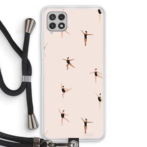 CaseCompany Dancing #1: Samsung Galaxy A22 4G Transparant Hoesje met koord
