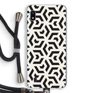 CaseCompany Crazy pattern: Samsung Galaxy A10 Transparant Hoesje met koord
