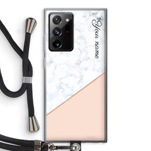CaseCompany Marmer in stijl: Samsung Galaxy Note 20 Ultra / Note 20 Ultra 5G Transparant Hoesje met koord