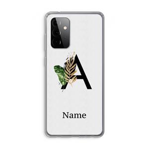 CaseCompany Charcoal Flora: Samsung Galaxy A72 Transparant Hoesje