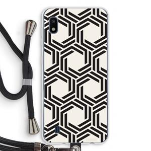 CaseCompany Geometrisch patroon: Samsung Galaxy A10 Transparant Hoesje met koord