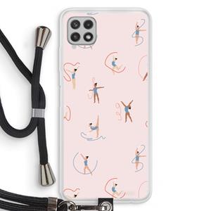 CaseCompany Dancing #3: Samsung Galaxy A22 4G Transparant Hoesje met koord