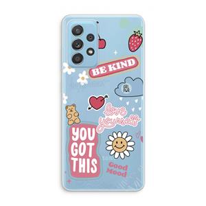 CaseCompany Positivity: Samsung Galaxy A73 Transparant Hoesje