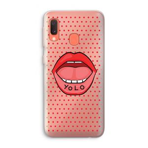 CaseCompany Yolo Denise: Samsung Galaxy A20e Transparant Hoesje