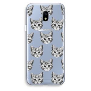 CaseCompany Kitten: Samsung Galaxy J3 (2017) Transparant Hoesje