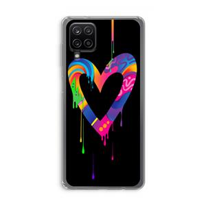 CaseCompany Melts My Heart: Samsung Galaxy A12 Transparant Hoesje