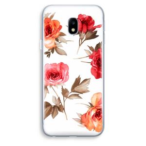 CaseCompany Roosjes: Samsung Galaxy J3 (2017) Transparant Hoesje