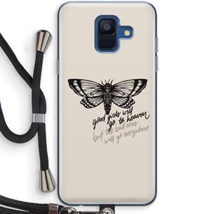 CaseCompany Good or bad: Samsung Galaxy A6 (2018) Transparant Hoesje met koord