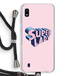 CaseCompany Superlady: Samsung Galaxy A10 Transparant Hoesje met koord