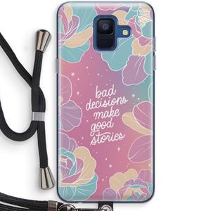 CaseCompany Good stories: Samsung Galaxy A6 (2018) Transparant Hoesje met koord