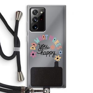 CaseCompany Happy days: Samsung Galaxy Note 20 Ultra / Note 20 Ultra 5G Transparant Hoesje met koord