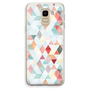 CaseCompany Gekleurde driehoekjes pastel: Samsung Galaxy J6 (2018) Transparant Hoesje