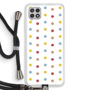 CaseCompany Bollen: Samsung Galaxy A22 4G Transparant Hoesje met koord