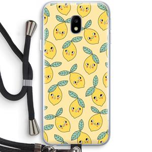 CaseCompany Citroenen: Samsung Galaxy J3 (2017) Transparant Hoesje met koord