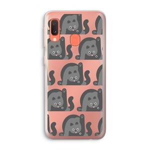 CaseCompany Cats: Samsung Galaxy A20e Transparant Hoesje